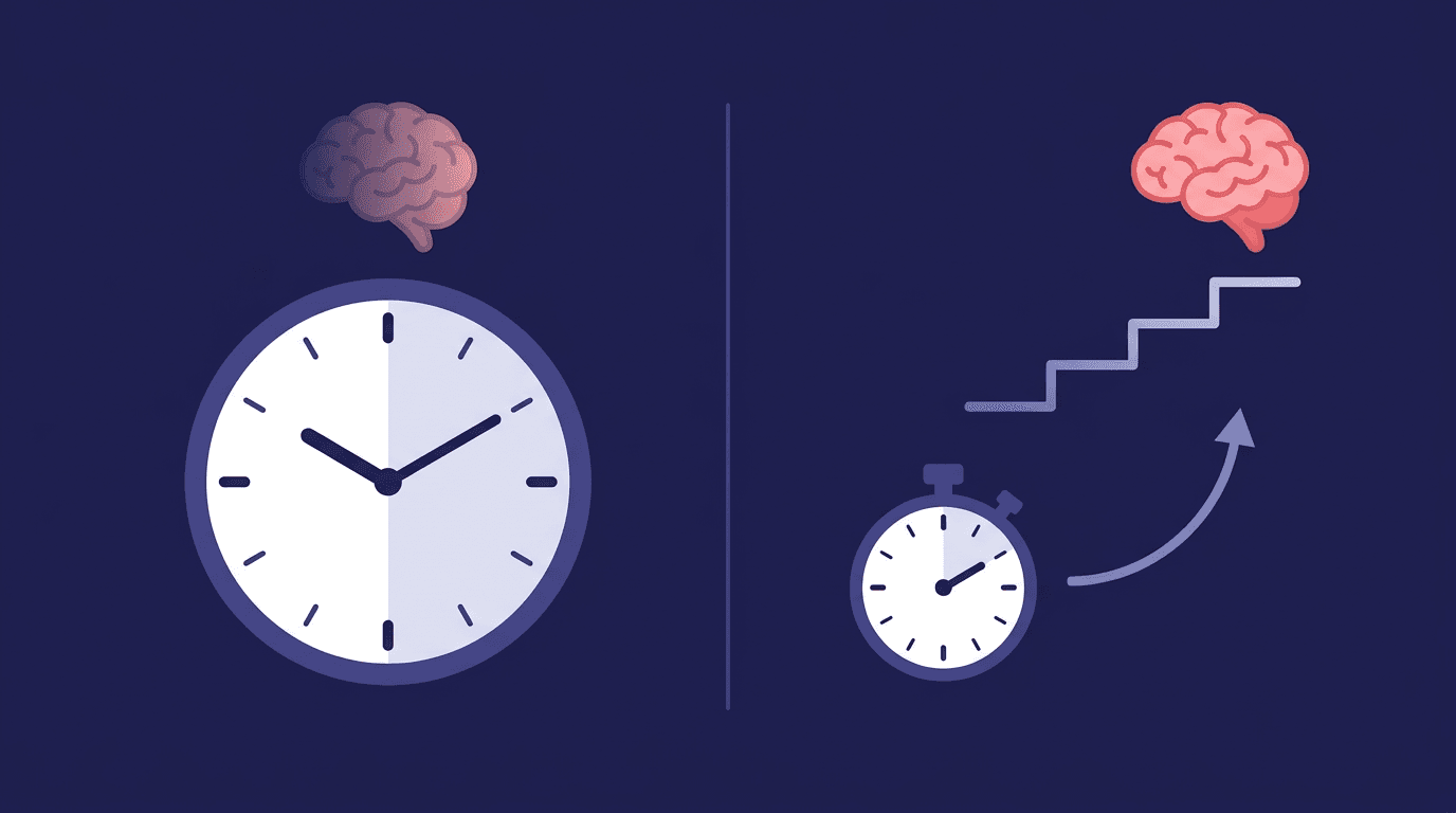 A graph showing the forgetting curve and how spaced repetition flattens it over time